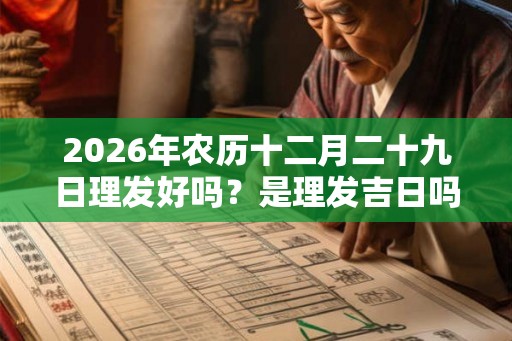 2026年农历十二月二十九日理发好吗？是理发吉日吗？