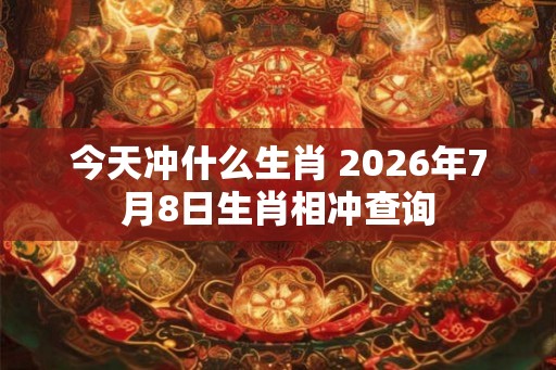 今天冲什么生肖 2026年7月8日生肖相冲查询