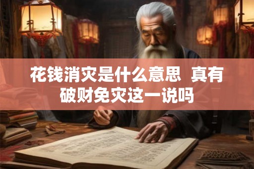 花钱消灾是什么意思  真有破财免灾这一说吗