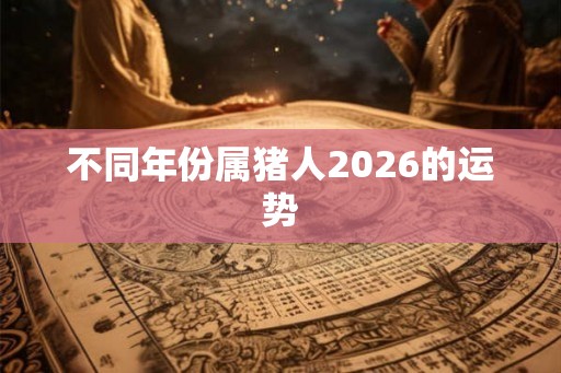 不同年份属猪人2026的运势