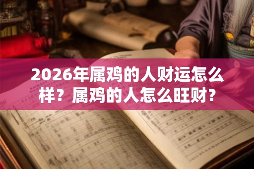 2026年属鸡的人财运怎么样？属鸡的人怎么旺财？