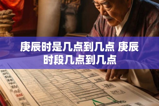 庚辰时是几点到几点 庚辰时段几点到几点