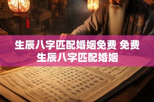 生辰八字匹配婚姻免费 免费生辰八字匹配婚姻