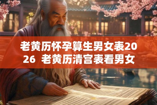 老黄历怀孕算生男女表2026  老黄历清宫表看男女