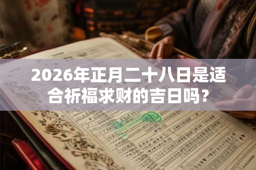 2026年正月二十八日是适合祈福求财的吉日吗？