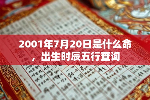 2001年7月20日是什么命，出生时辰五行查询
