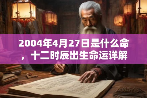 2004年4月27日是什么命，十二时辰出生命运详解