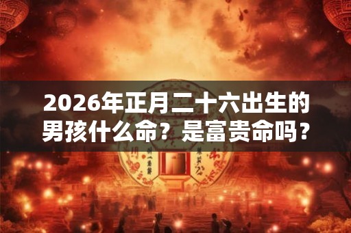 2026年正月二十六出生的男孩什么命?是富贵命吗? 2026年正月二十六出生的男孩什么命?是富贵命吗?