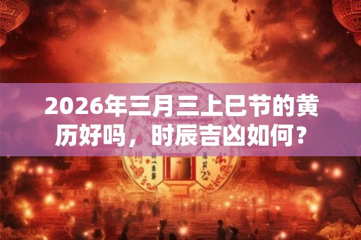 2026年三月三上巳节的黄历好吗,时辰吉凶如何? 2026年三月三上巳节的黄历好吗,时辰吉凶如何?