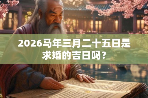 2026马年三月二十五日是求婚的吉日吗？