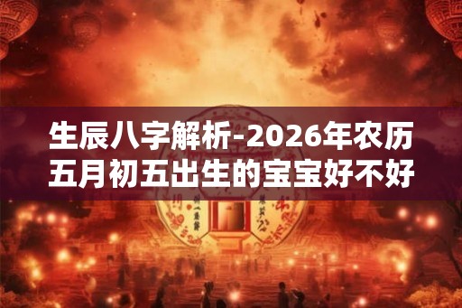 生辰八字解析-2026年农历五月初五出生的宝宝好不好