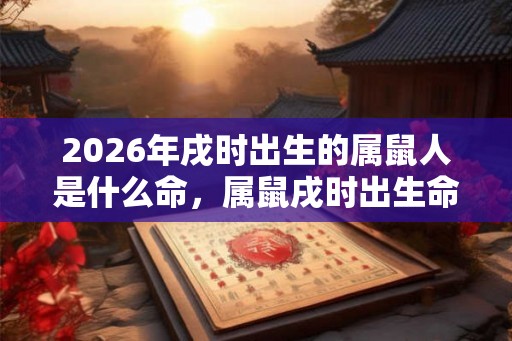 2026年戌时出生的属鼠人是什么命，属鼠戌时出生命运如何？