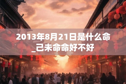 2013年8月21日是什么命_己未命命好不好