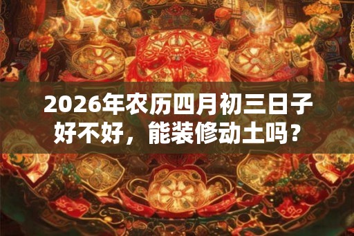 2026年农历四月初三日子好不好，能装修动土吗？