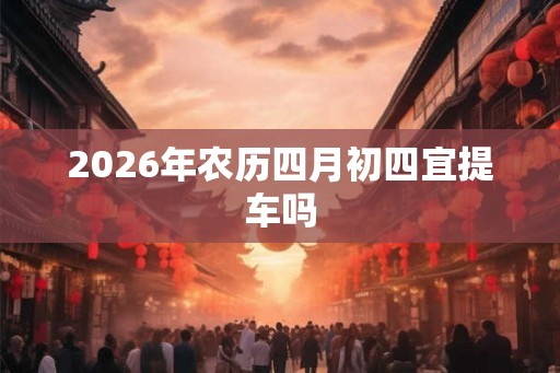 2026年农历四月初四宜提车吗