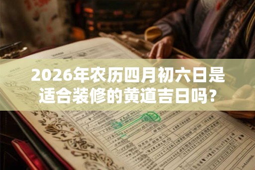 2026年农历四月初六日是适合装修的黄道吉日吗？