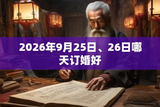 2026年9月25日、26日哪天订婚好 2026年9月25日、26日哪天订婚好