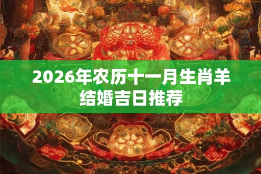 2026年农历十一月生肖羊结婚吉日推荐 2026年农历十一月生肖羊结婚吉日推荐