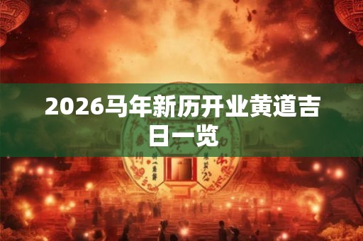 2026马年新历开业黄道吉日一览 2026马年新历开业黄道吉日一览