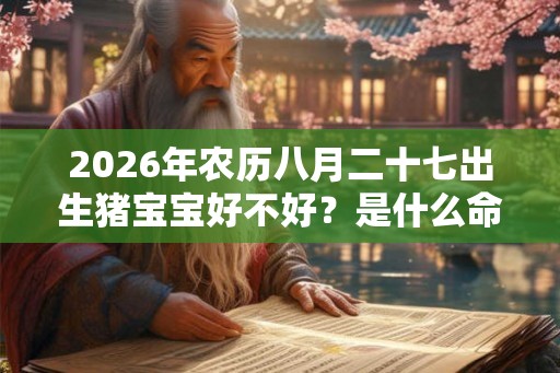 2026年农历八月二十七出生猪宝宝好不好？是什么命？