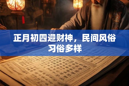 正月初四迎财神，民间风俗习俗多样
