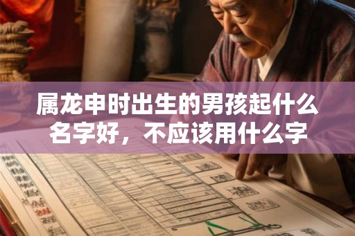 属龙申时出生的男孩起什么名字好，不应该用什么字