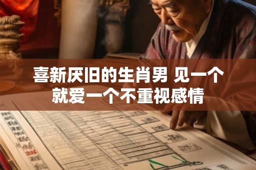 喜新厌旧的生肖男 见一个就爱一个不重视感情