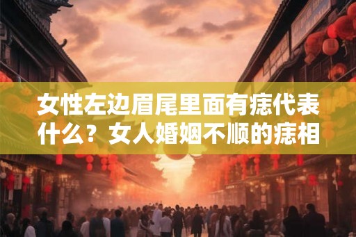 女性左边眉尾里面有痣代表什么？女人婚姻不顺的痣相解析！