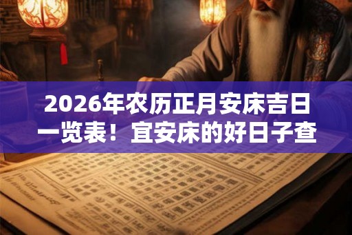 2026年农历正月安床吉日一览表！宜安床的好日子查询
