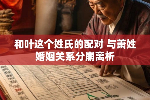 和叶这个姓氏的配对 与萧姓婚姻关系分崩离析