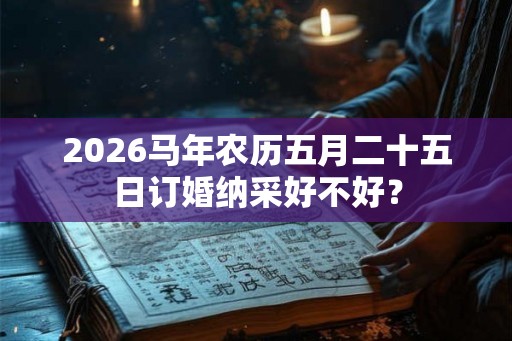 2026马年农历五月二十五日订婚纳采好不好？