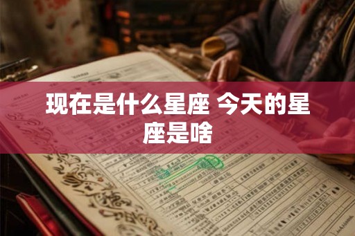 现在是什么星座 今天的星座是啥
