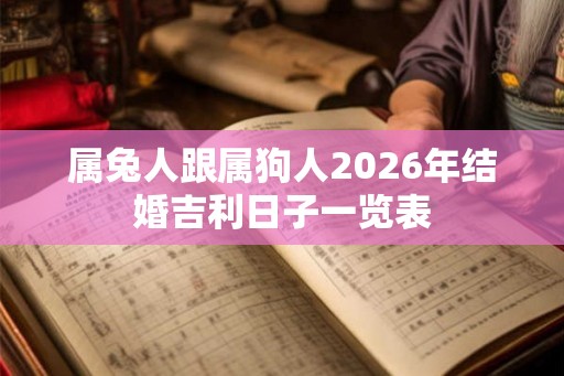属兔人跟属狗人2026年结婚吉利日子一览表 属兔人跟属狗人2026年结婚吉利日子一览表