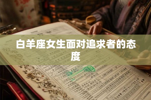 白羊座女生面对追求者的态度