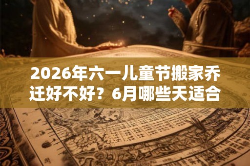 2026年六一儿童节搬家乔迁好不好？6月哪些天适合搬家？