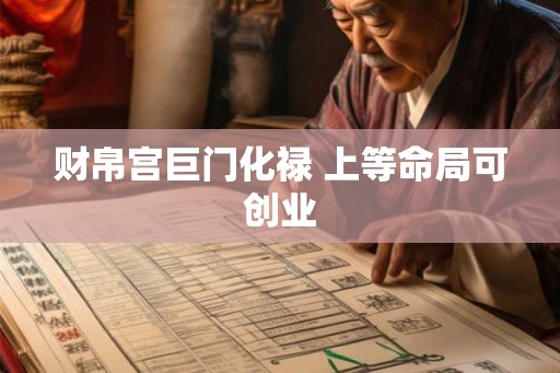 财帛宫巨门化禄 上等命局可创业