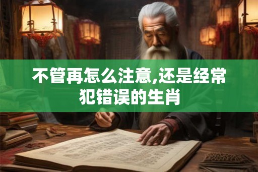 不管再怎么注意,还是经常犯错误的生肖