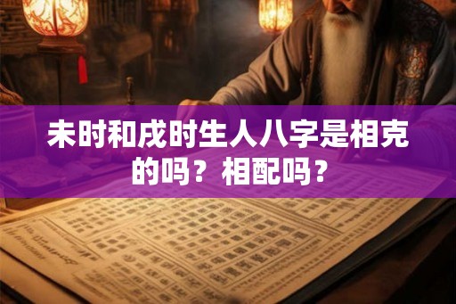 未时和戌时生人八字是相克的吗？相配吗？
