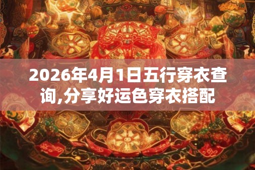 2026年4月1日五行穿衣查询,分享好运色穿衣搭配