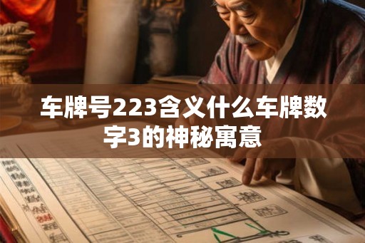 车牌号223含义什么车牌数字3的神秘寓意