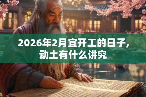 2026年2月宜开工的日子,动土有什么讲究