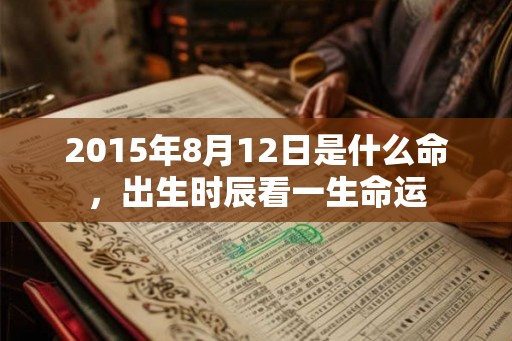 2015年8月12日是什么命,出生时辰看一生命运 2015年8月12日是什么命,出生时辰看一生命运