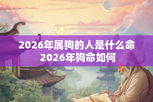 2026年属狗的人是什么命 2026年狗命如何
