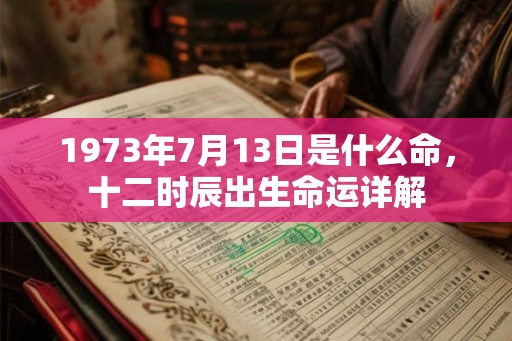 1973年7月13日是什么命，十二时辰出生命运详解
