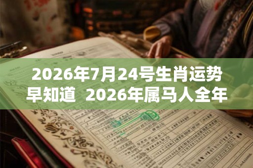 2026年7月24号生肖运势早知道  2026年属马人全年运势