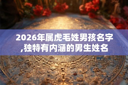 2026年属虎毛姓男孩名字,独特有内涵的男生姓名
