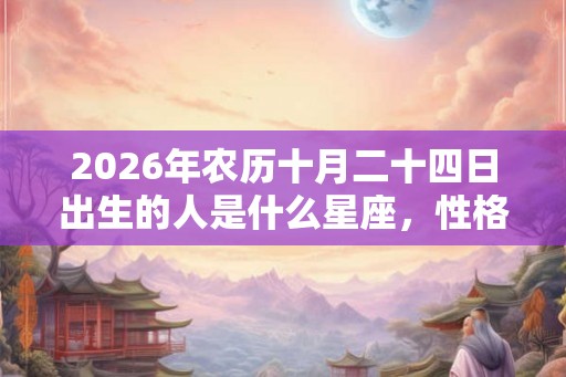 2026年农历十月二十四日出生的人是什么星座，性格好吗？