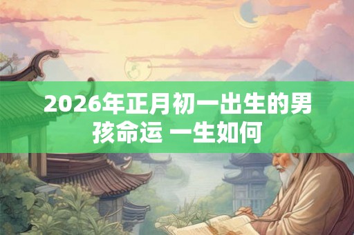 2026年正月初一出生的男孩命运 一生如何
