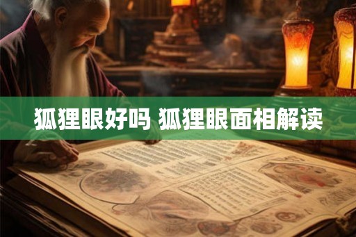 狐狸眼好吗 狐狸眼面相解读