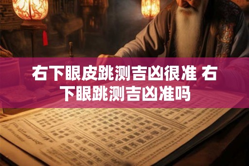 右下眼皮跳测吉凶很准 右下眼跳测吉凶准吗